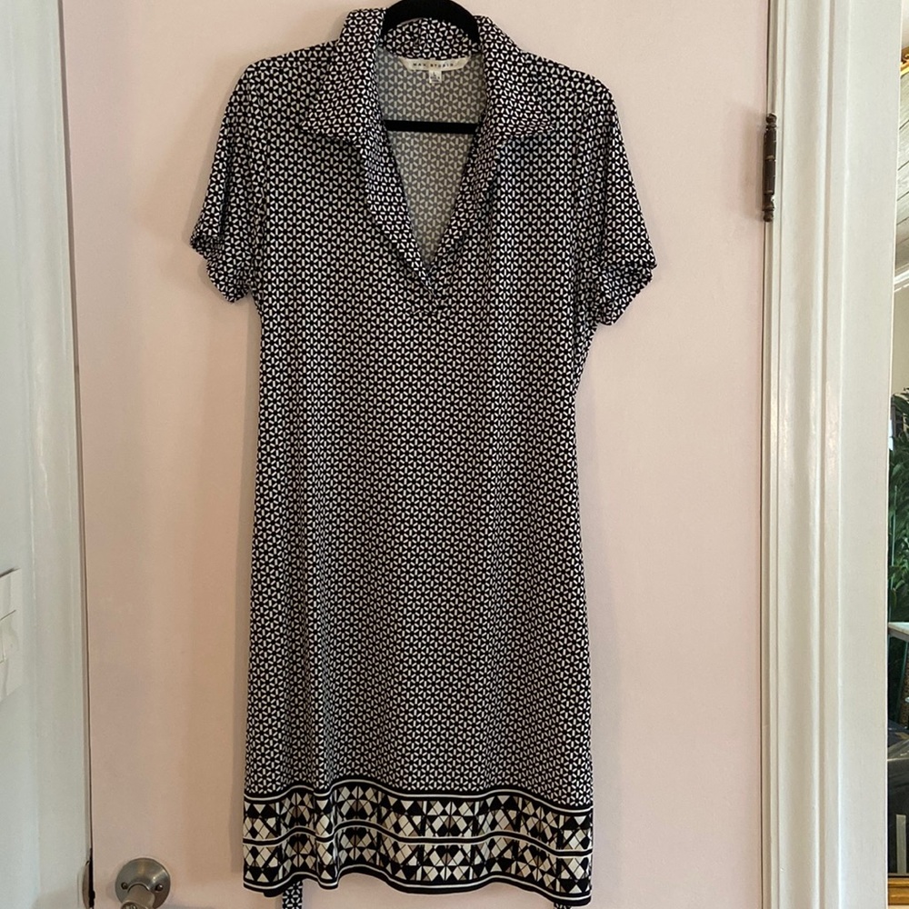 Large Max Studio belted shift dress